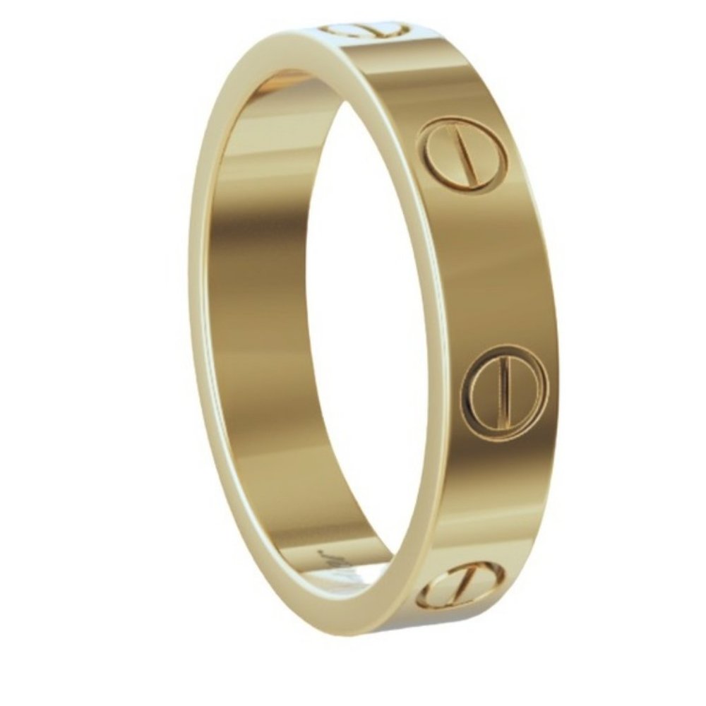 LOVE Screwdriver Ring, Thick Wide  6mm Wedding Band, Size 6, 7, 8, 9, New